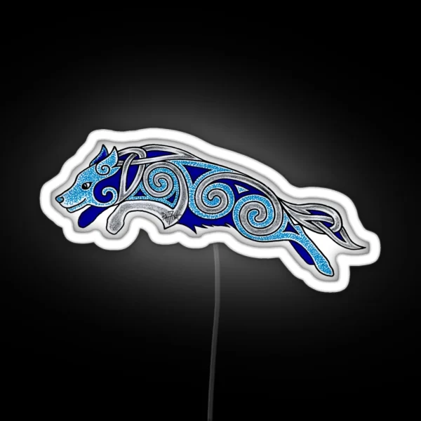 Agility Border Collie Happy Celtic Dog RGB Neon Sign