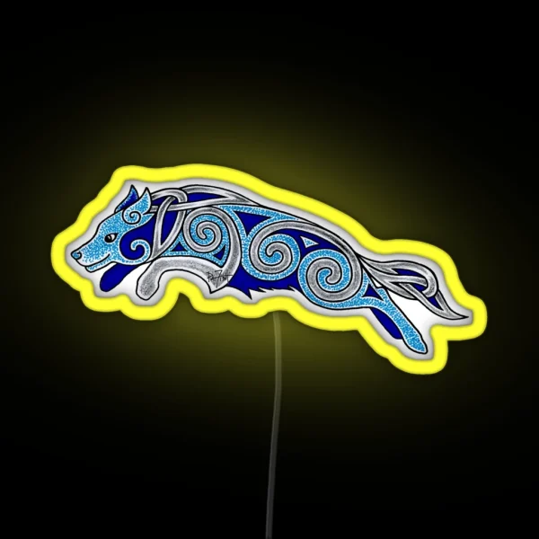 Agility Border Collie Happy Celtic Dog RGB Neon Sign
