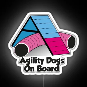 Agility Dogs On Board RGB Neon Sign