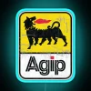 AGIP Lubricants Logo 1968 1998 Distressed Version RGB Neon Sign - Image 3