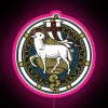 Beautiful Vibrant Agnus Dei RGB Neon Sign with Artistic LED Canvas