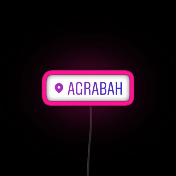 Agrabah Location Tag Led RGB Neon Sign