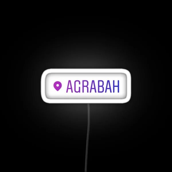 Agrabah Location Tag Led RGB Neon Sign