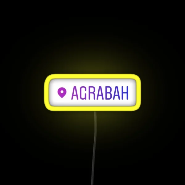 Agrabah Location Tag Led RGB Neon Sign