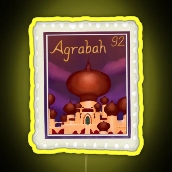 Agrabah Postage Stamp RGB Neon Sign