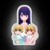 Adorable AI Hoshino-inspired 'Oshi no Ko' colorful neon light decoration