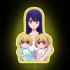 Kawaii Neon Sign with RGB Colors Inspired by Anime Love Story