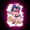 Vibrant Ai Hoshino Oshi no Ko Neon Sign RGB Display Artwork