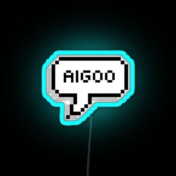 Aigoo Korean Speech Bubble RGB Neon Sign