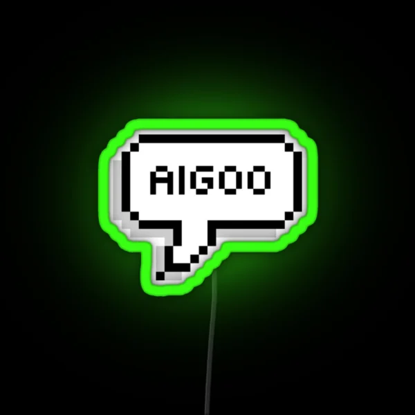 Aigoo Korean Speech Bubble RGB Neon Sign