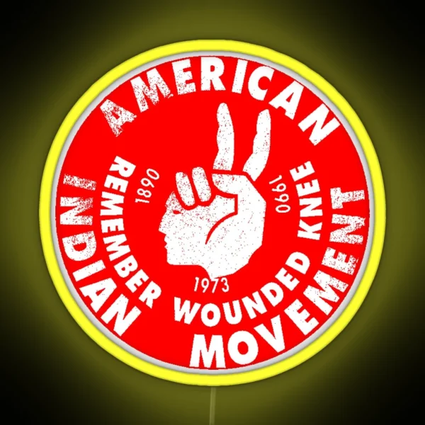 AIM American Indian Movement RGB Neon Sign