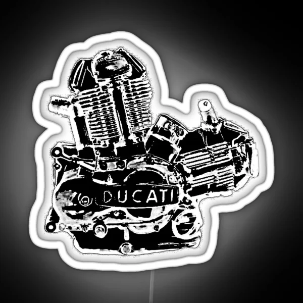Air Cooled Ducati Engine RGB Neon Sign