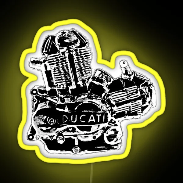 Air Cooled Ducati Engine RGB Neon Sign