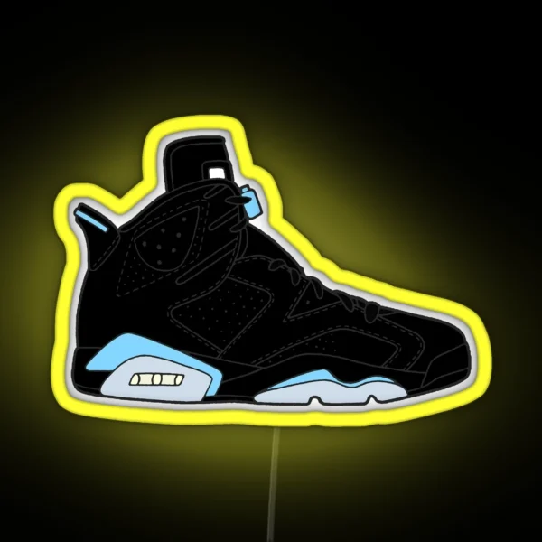 Air Jordan VI 6 UNC RGB Neon Sign