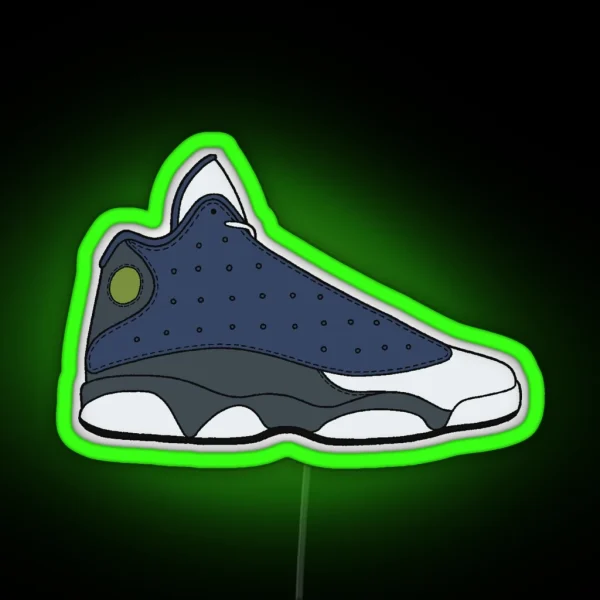 Air Jordan XIII 13 Flint RGB Neon Sign