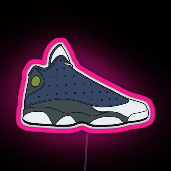 Air Jordan XIII 13 Flint RGB Neon Sign