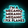 Colorful RGB neon aviation gift for aircraft mechanic enthusiasts and fans
