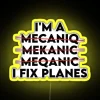 Retrofitted aviation themed gift for aircraft mechanic's workshop or office.