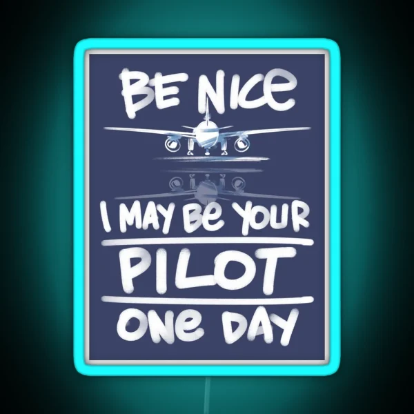 Airline Pilot Trainee Pilots Airplane Captain Future RGB Neon Sign