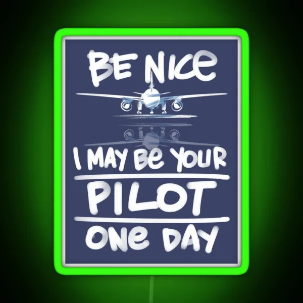 Airline Pilot Trainee Pilots Airplane Captain Future RGB Neon Sign