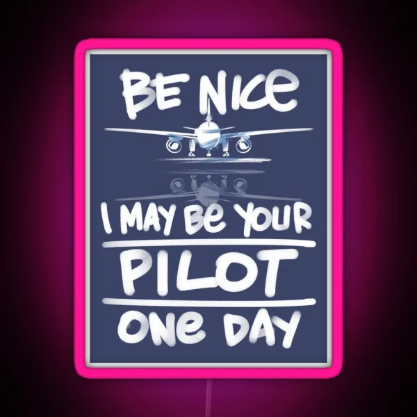 Airline Pilot Trainee Pilots Airplane Captain Future RGB Neon Sign