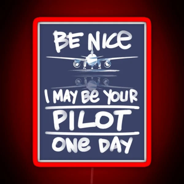 Airline Pilot Trainee Pilots Airplane Captain Future RGB Neon Sign
