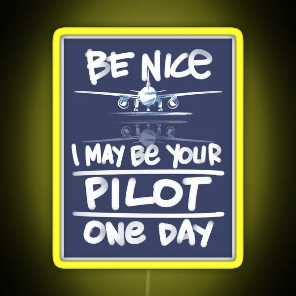 Airline Pilot Trainee Pilots Airplane Captain Future RGB Neon Sign
