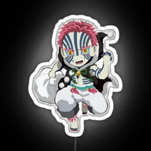 Akaza Chibi Demon Slayer RGB Neon Sign
