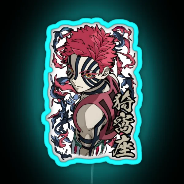 Akaza Chibi RGB Neon Sign