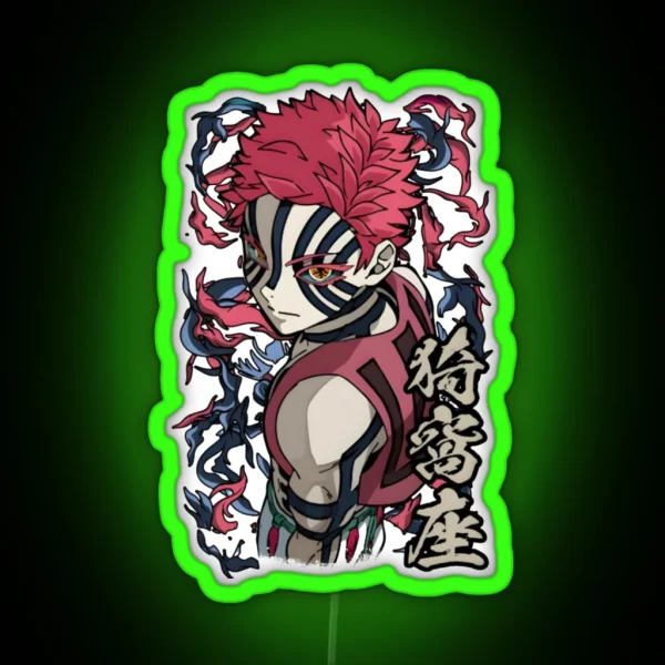 Akaza Chibi RGB Neon Sign