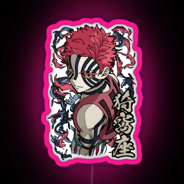 Akaza Chibi RGB Neon Sign
