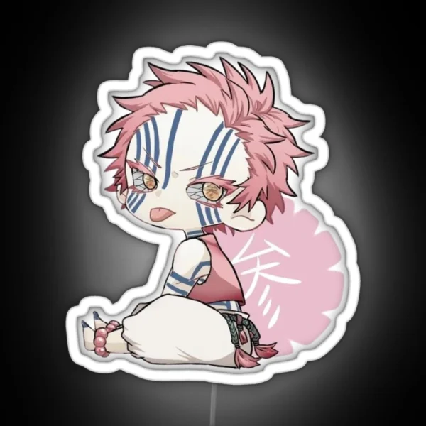 Akaza Chibi RGB Neon Sign