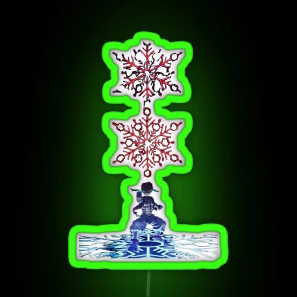 Akaza Chibi RGB Neon Sign