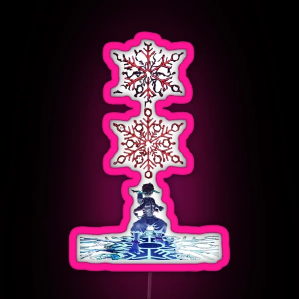 Akaza Chibi RGB Neon Sign