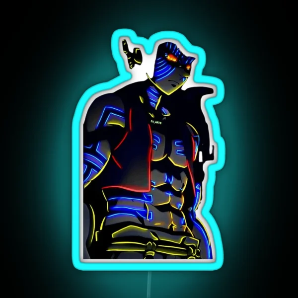 Akaza Chibi RGB Neon Sign
