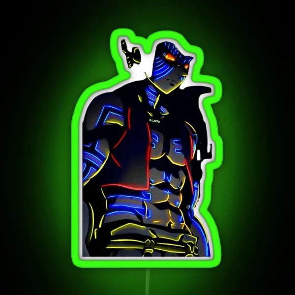 Akaza Chibi RGB Neon Sign