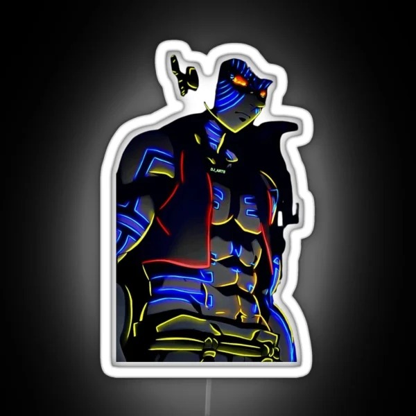 Akaza Chibi RGB Neon Sign