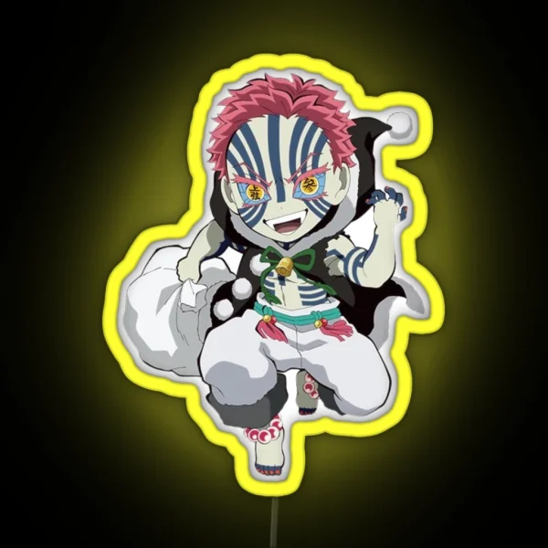 Akaza Chibi RGB Neon Sign