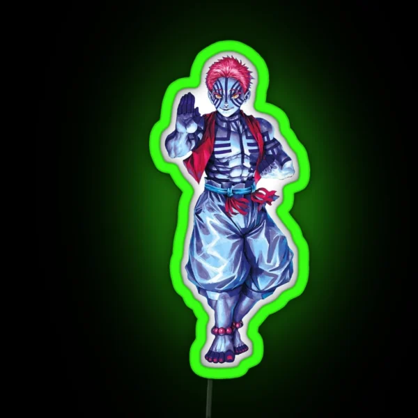 Akaza Fighting Stance RGB Neon Sign