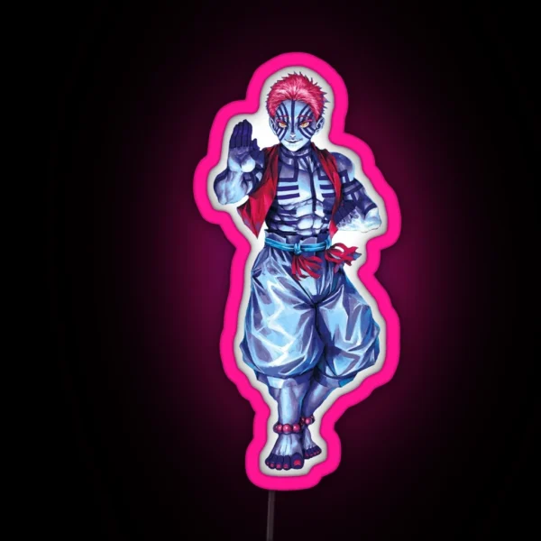 Akaza Fighting Stance RGB Neon Sign