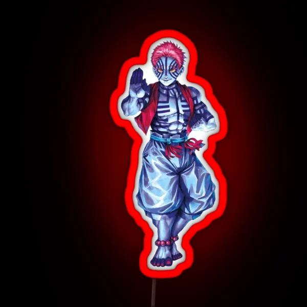 Akaza Fighting Stance RGB Neon Sign