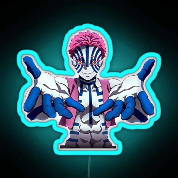 Akaza Kimetsu No Yaiba RGB Neon Sign