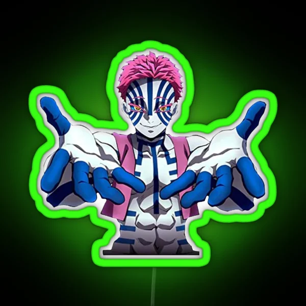 Akaza Kimetsu No Yaiba RGB Neon Sign