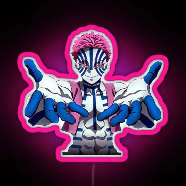 Akaza Kimetsu No Yaiba RGB Neon Sign