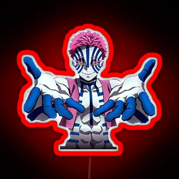 Akaza Kimetsu No Yaiba RGB Neon Sign