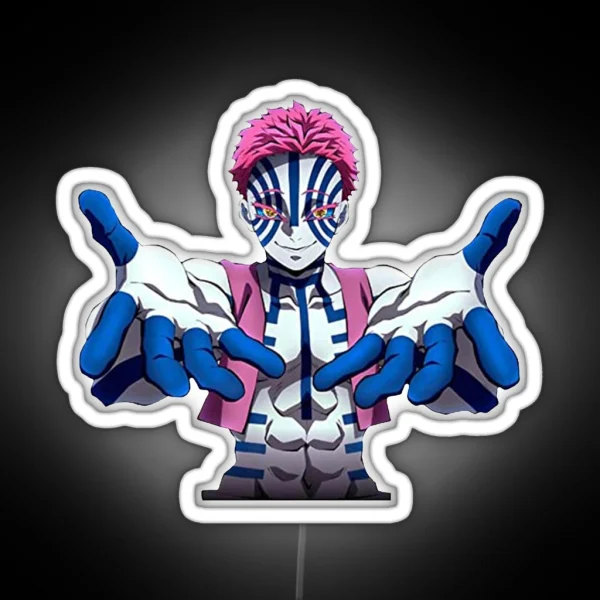 Akaza Kimetsu No Yaiba RGB Neon Sign