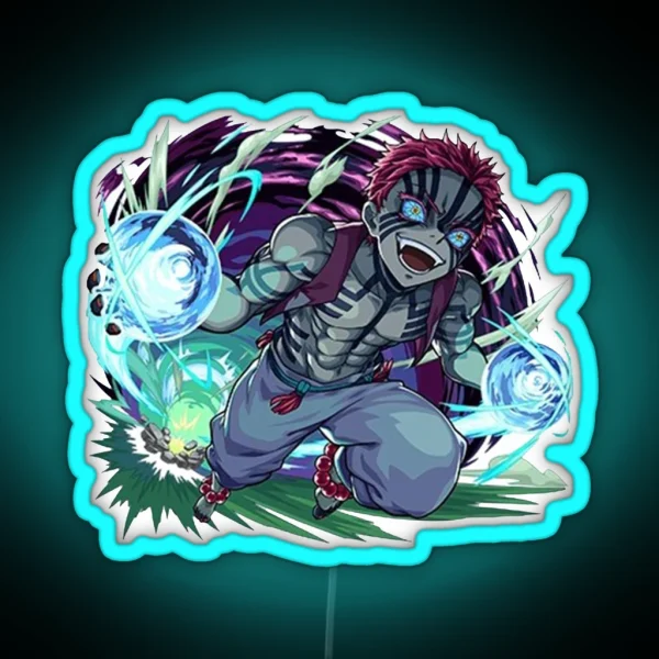 Akaza Kimetsu No Yaiba RGB Neon Sign