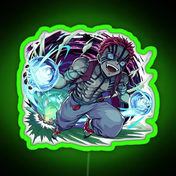 Akaza Kimetsu No Yaiba RGB Neon Sign