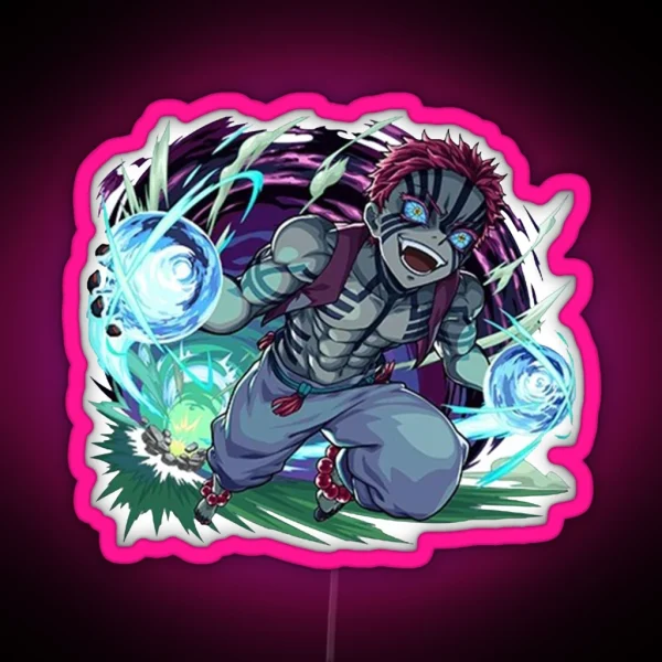 Akaza Kimetsu No Yaiba RGB Neon Sign