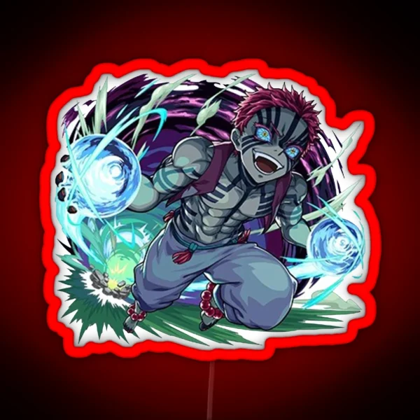 Akaza Kimetsu No Yaiba RGB Neon Sign